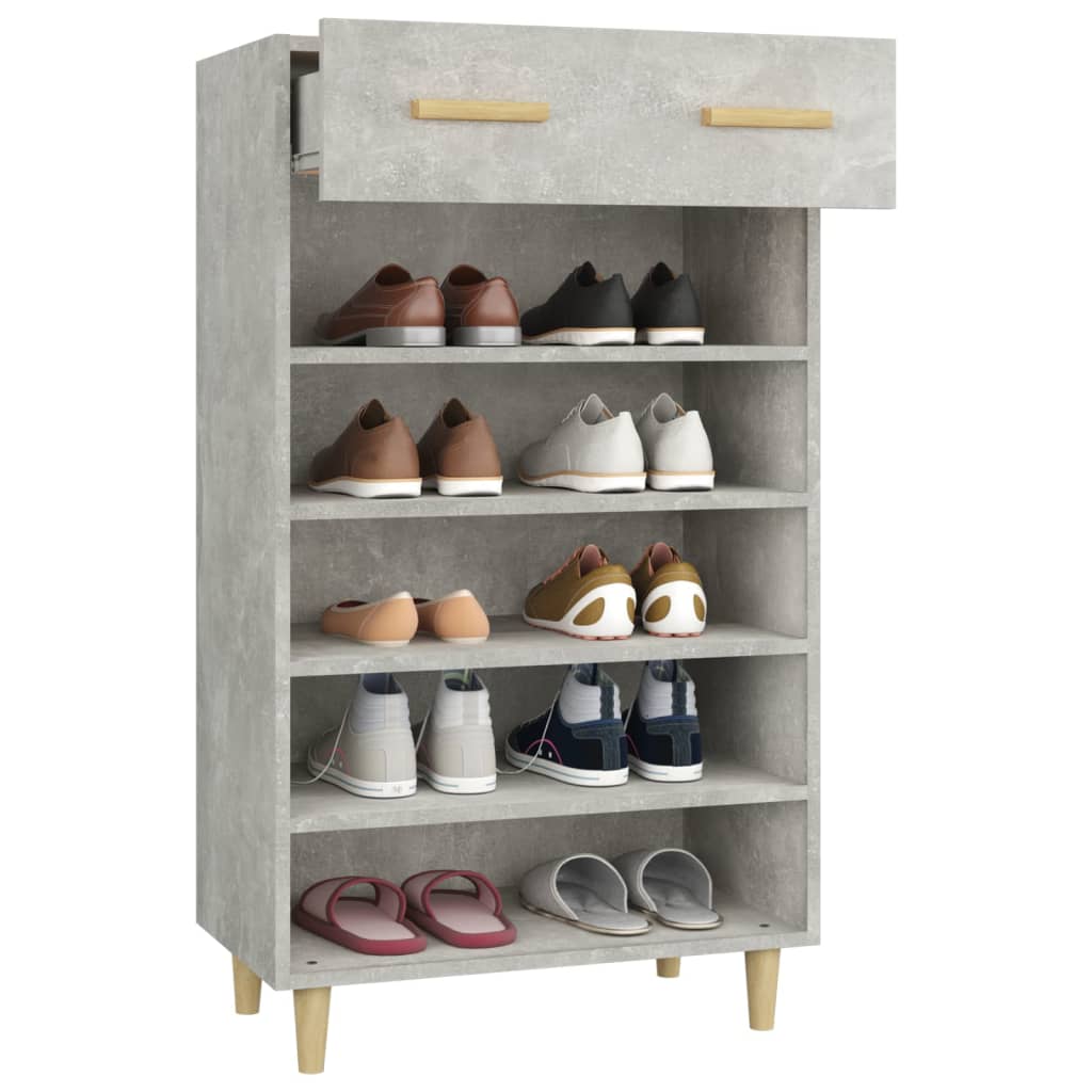 Schuhschrank 60X35X105 Cm Holzwerkstoff Betongrau