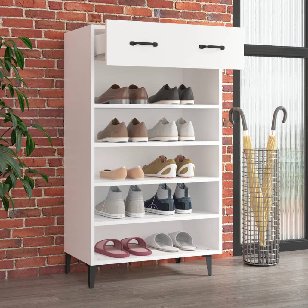 Schuhschrank 60X35X105 Cm Holzwerkstoff Weiß