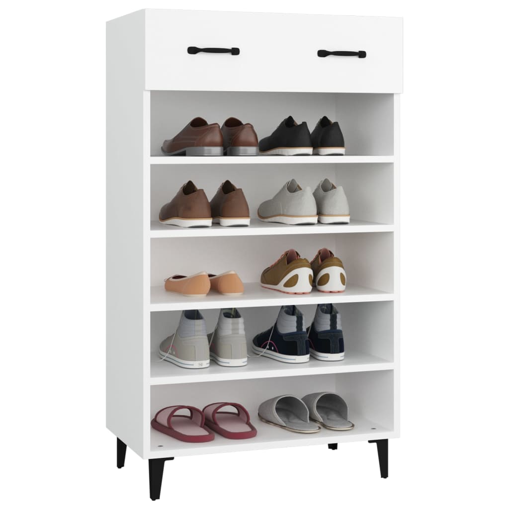 Schuhschrank 60X35X105 Cm Holzwerkstoff Weiß