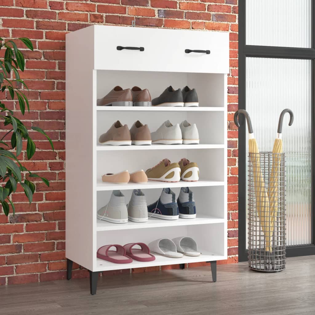 Schuhschrank 60X35X105 Cm Holzwerkstoff Weiß