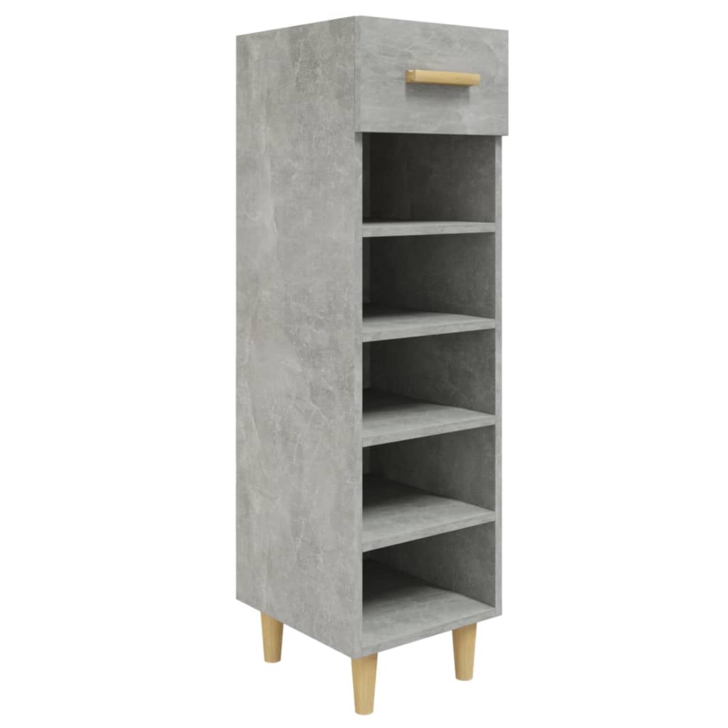 Schuhschrank 30X35X105 Cm Holzwerkstoff Betongrau