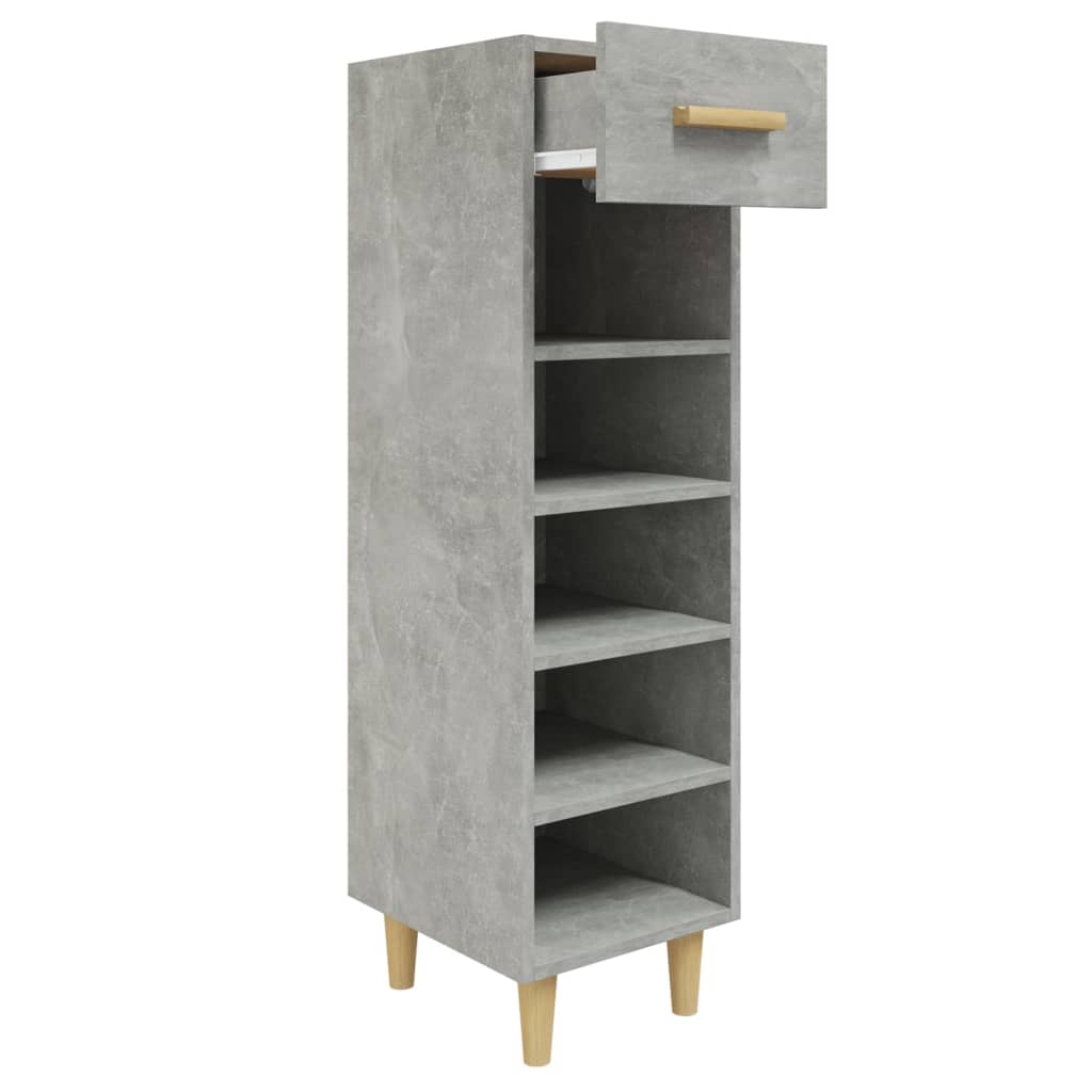 Schuhschrank 30X35X105 Cm Holzwerkstoff Betongrau
