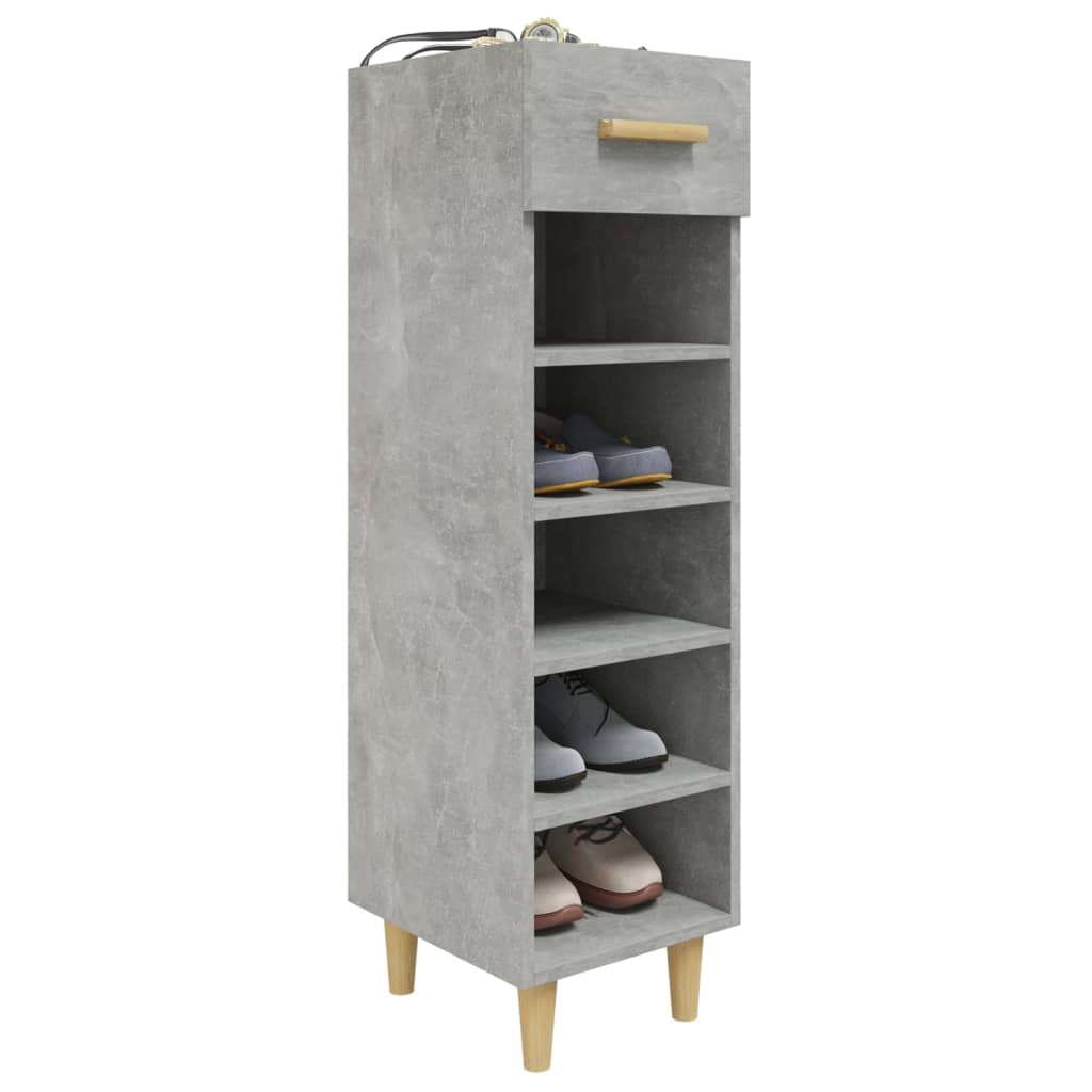 Schuhschrank 30X35X105 Cm Holzwerkstoff Betongrau