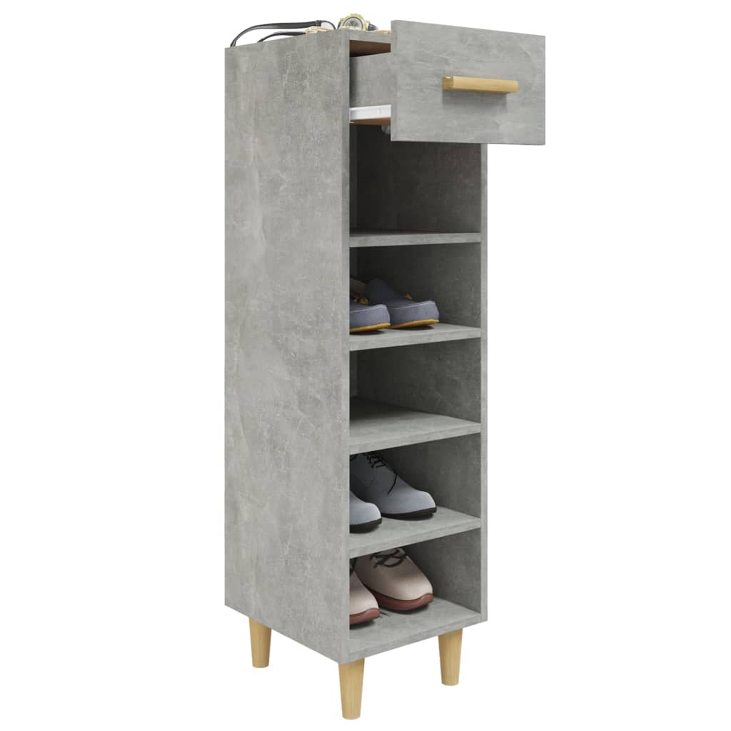 Schuhschrank 30X35X105 Cm Holzwerkstoff Betongrau