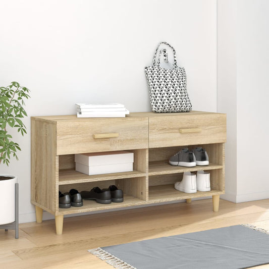 Schuhschrank Sonoma-Eiche 102X35X55 Cm Holzwerkstoff Sonoma Eiche