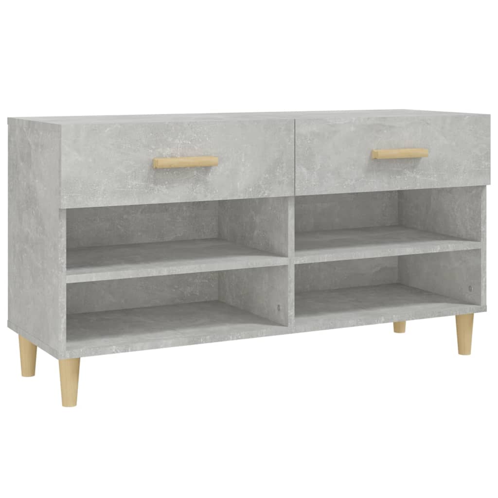 Schuhschrank 102X35X55 Cm Holzwerkstoff Betongrau