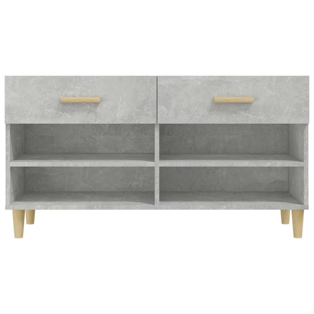 Schuhschrank 102X35X55 Cm Holzwerkstoff Betongrau