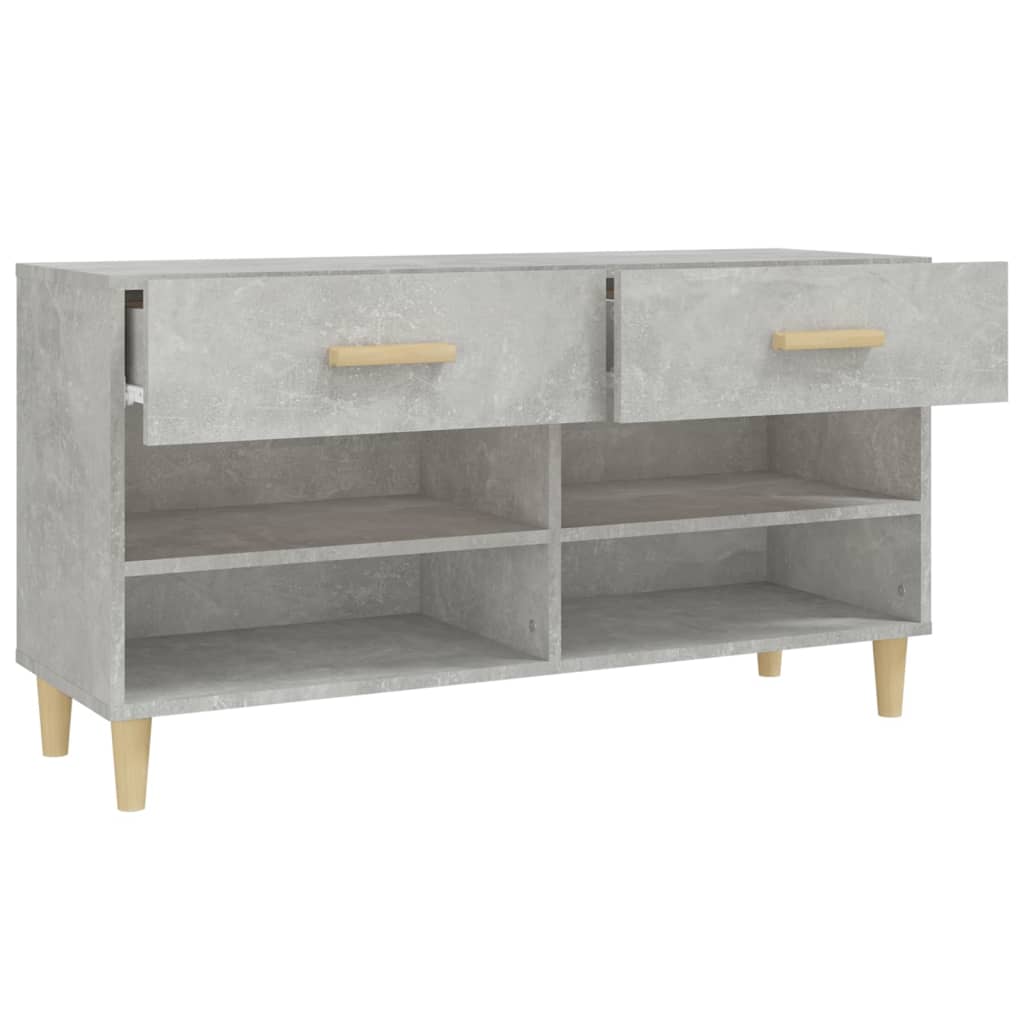 Schuhschrank 102X35X55 Cm Holzwerkstoff Betongrau