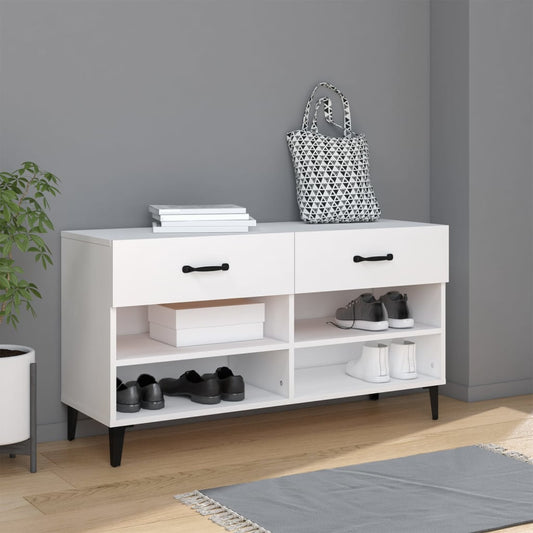 Schuhschrank 102X35X55 Cm Holzwerkstoff Weiß