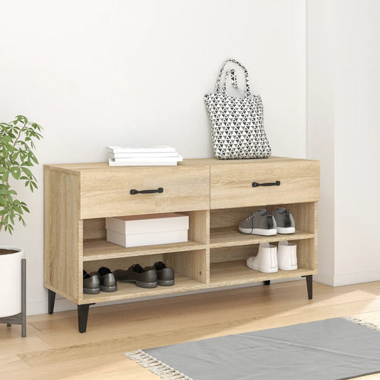 Schuhschrank Sonoma-Eiche 102X35X55 Cm Holzwerkstoff Sonoma Eiche