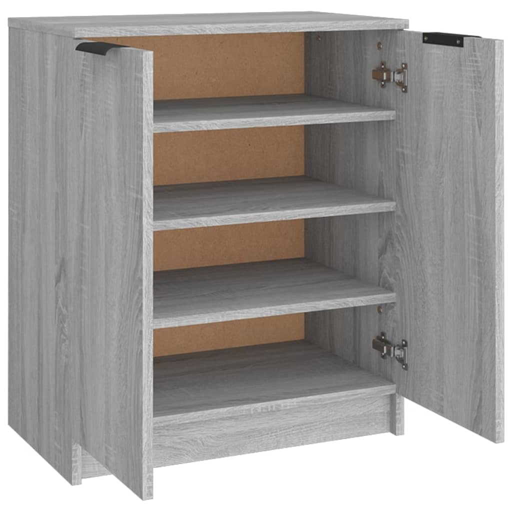 Schuhschrank 59X35X70 Cm Holzwerkstoff Grau Sonoma