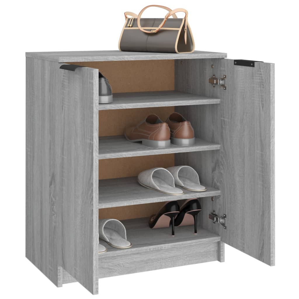 Schuhschrank 59X35X70 Cm Holzwerkstoff Grau Sonoma