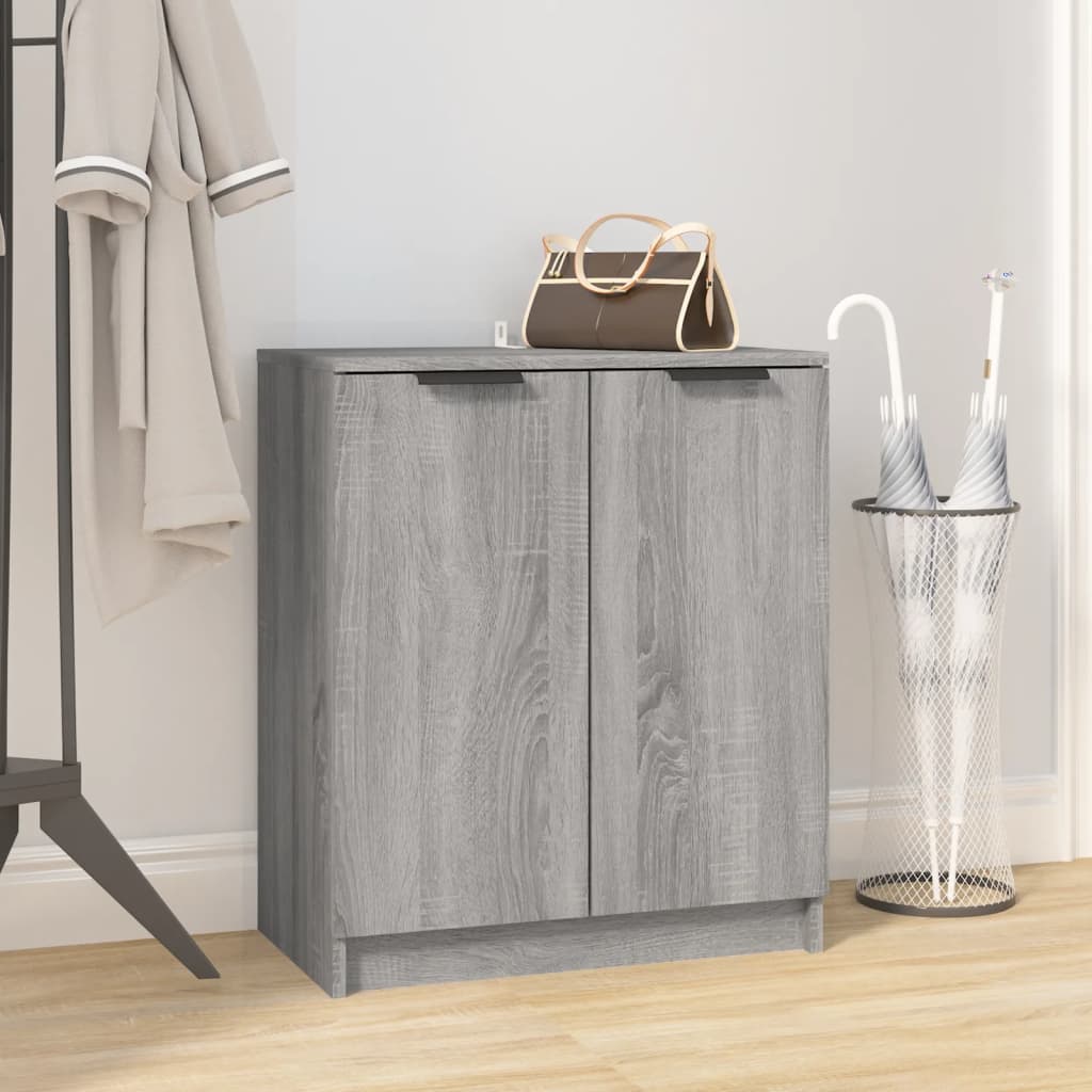 Schuhschrank 59X35X70 Cm Holzwerkstoff Grau Sonoma