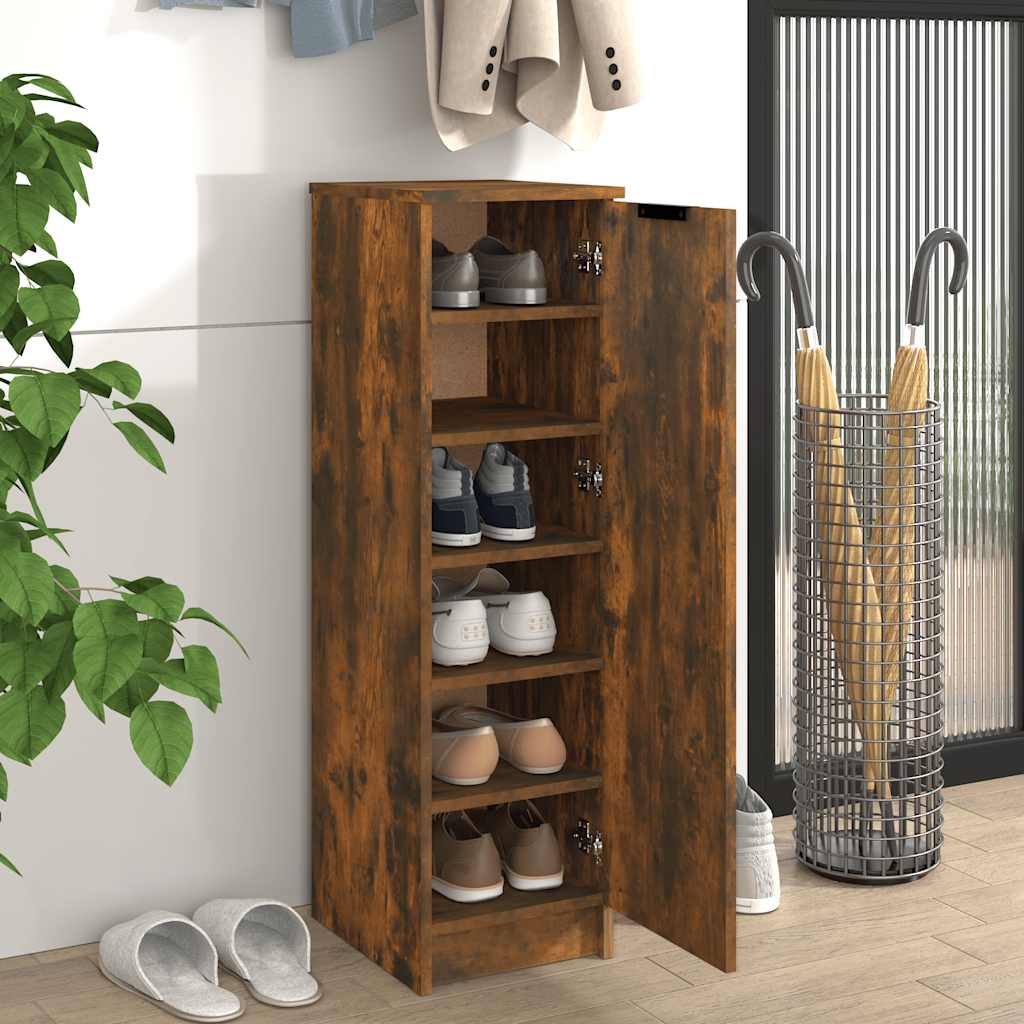 Schuhschrank 30X35X100 Cm Holzwerkstoff Räuchereiche