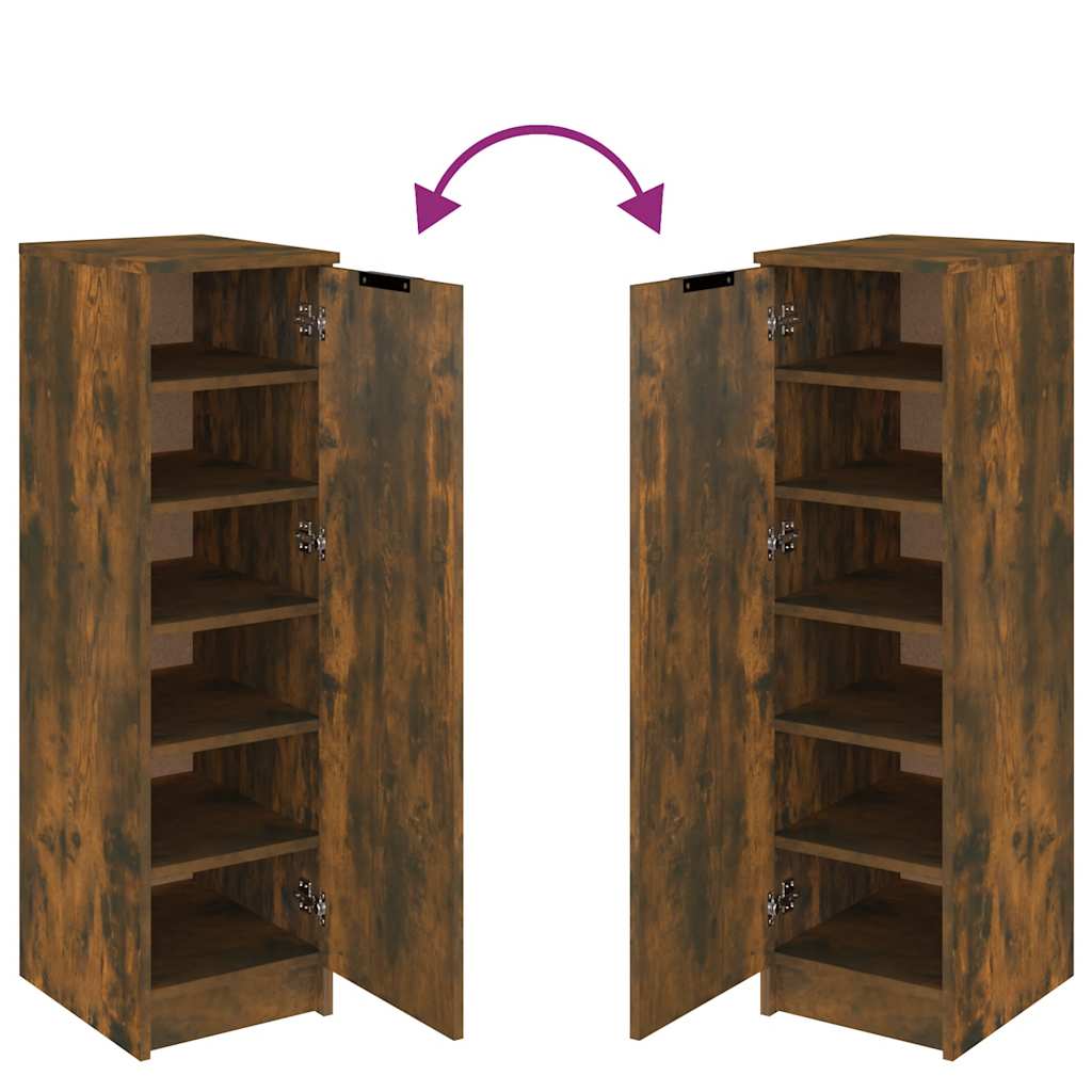Schuhschrank 30X35X100 Cm Holzwerkstoff Räuchereiche