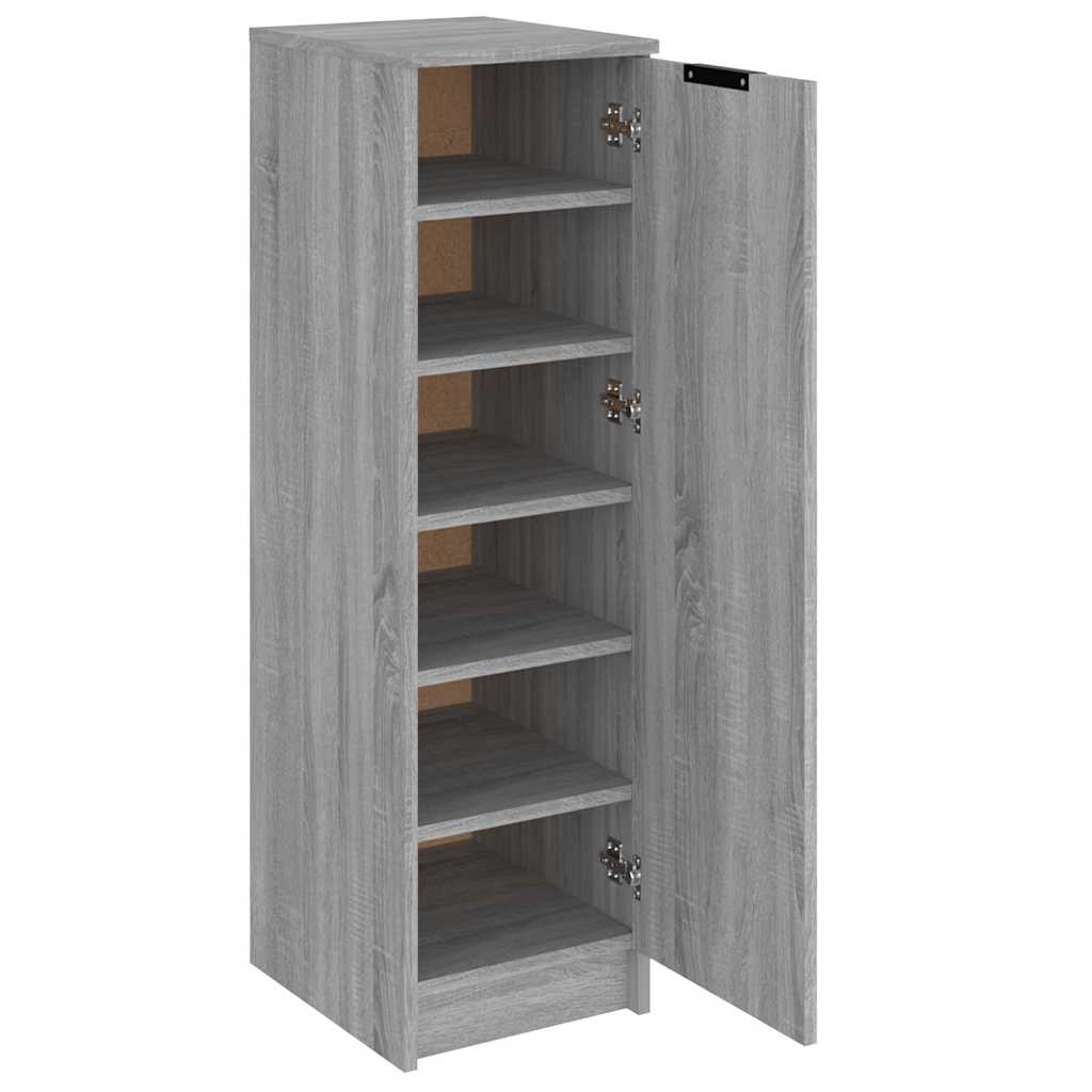 Schuhschrank 30X35X100 Cm Holzwerkstoff Grau Sonoma
