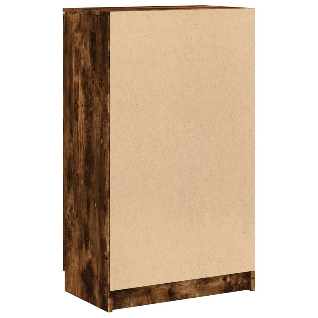 Schuhschrank 59X35X100 Cm Holzwerkstoff Räuchereiche