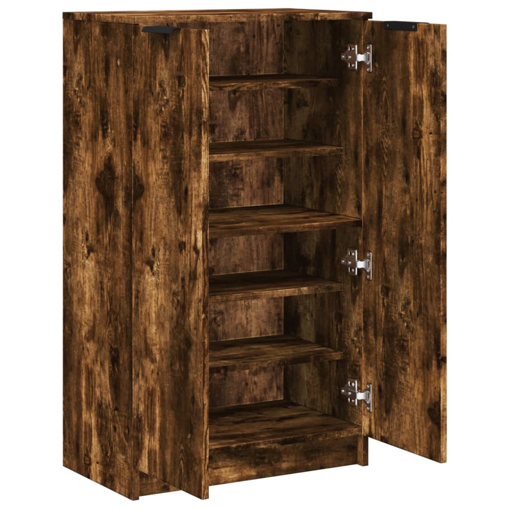 Schuhschrank 59X35X100 Cm Holzwerkstoff Räuchereiche