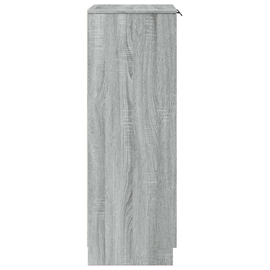 Schuhschrank 59X35X100 Cm Holzwerkstoff Grau Sonoma
