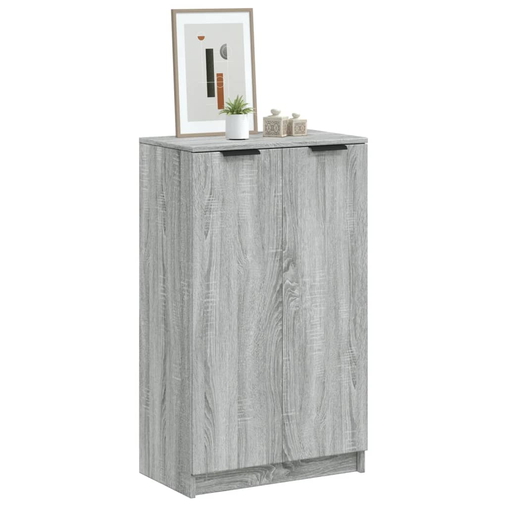 Schuhschrank 59X35X100 Cm Holzwerkstoff Grau Sonoma