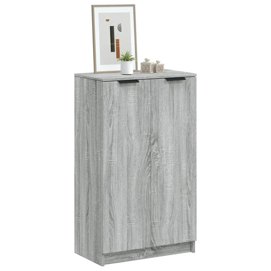 Schuhschrank 59X35X100 Cm Holzwerkstoff Grau Sonoma