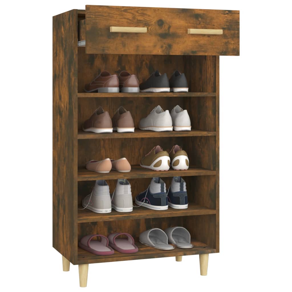 Schuhschrank 60X35X105 Cm Holzwerkstoff Räuchereiche
