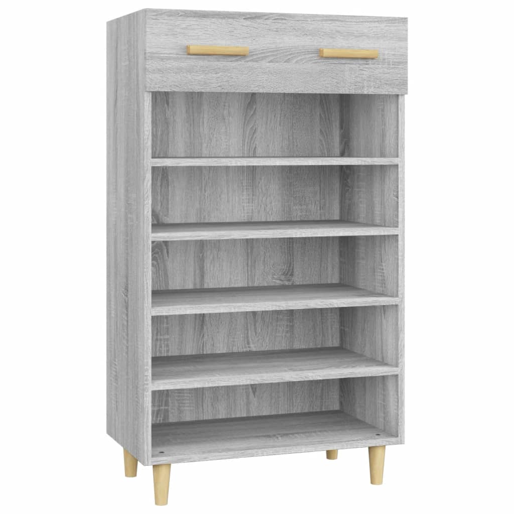 Schuhschrank 60X35X105 Cm Holzwerkstoff Grau Sonoma