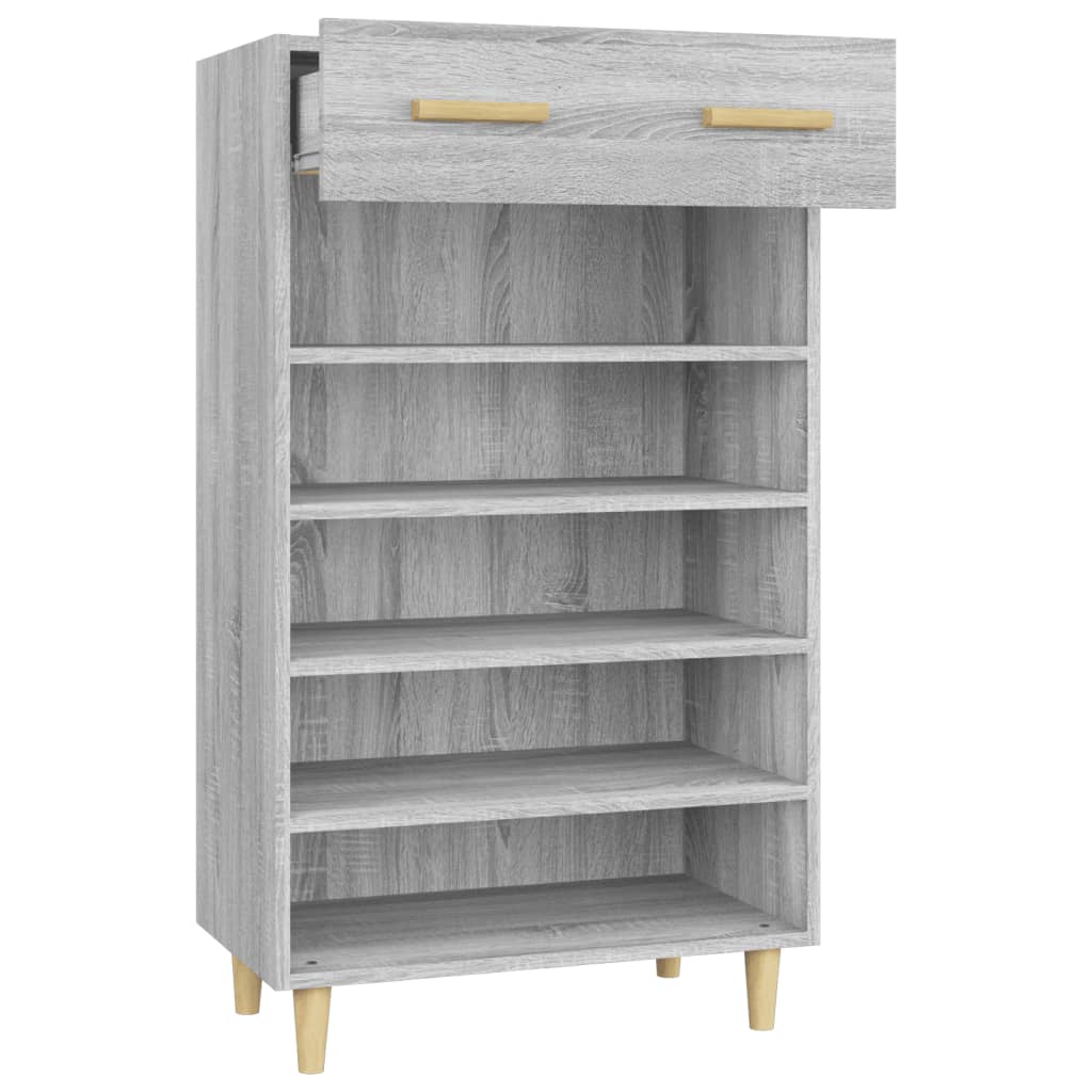 Schuhschrank 60X35X105 Cm Holzwerkstoff Grau Sonoma