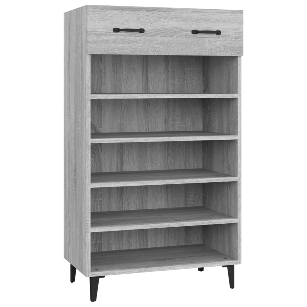 Schuhschrank 60X35X105 Cm Holzwerkstoff Grau Sonoma