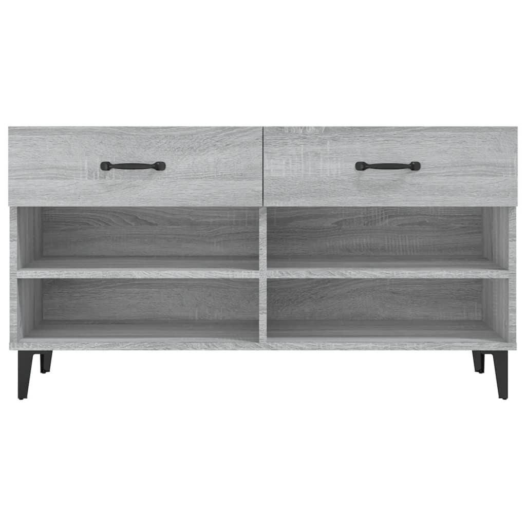Schuhschrank 102X35X55 Cm Holzwerkstoff Grau Sonoma