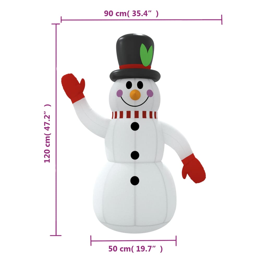 Aufblasbarer Schneemann Mit Leds