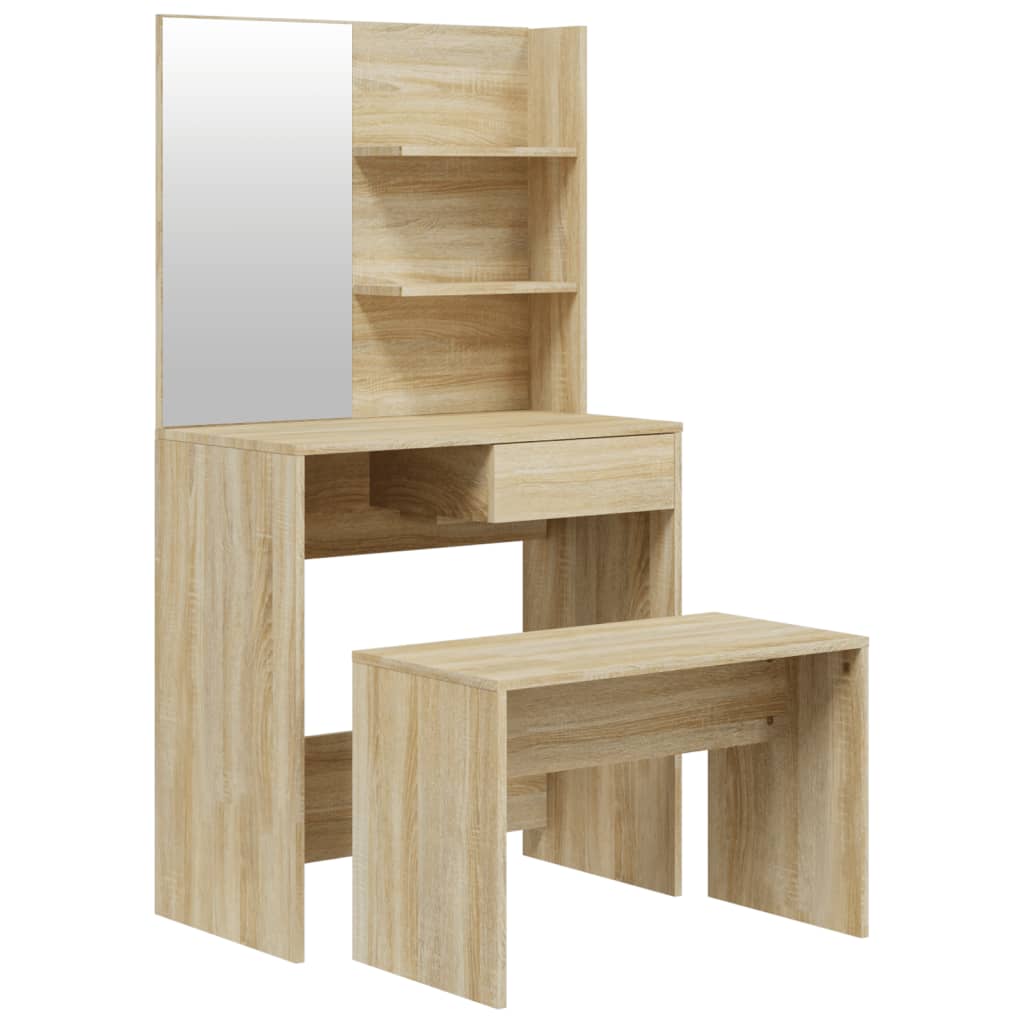 Schminktisch-Set Sonoma-Eiche 74,5X40X141 Cm