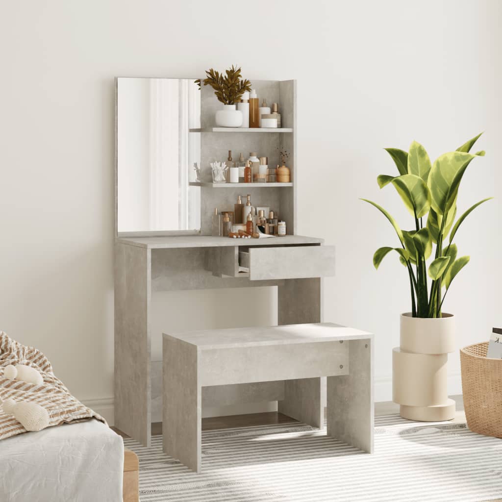 Schminktisch-Set Sonoma-Eiche 74,5X40X141 Cm