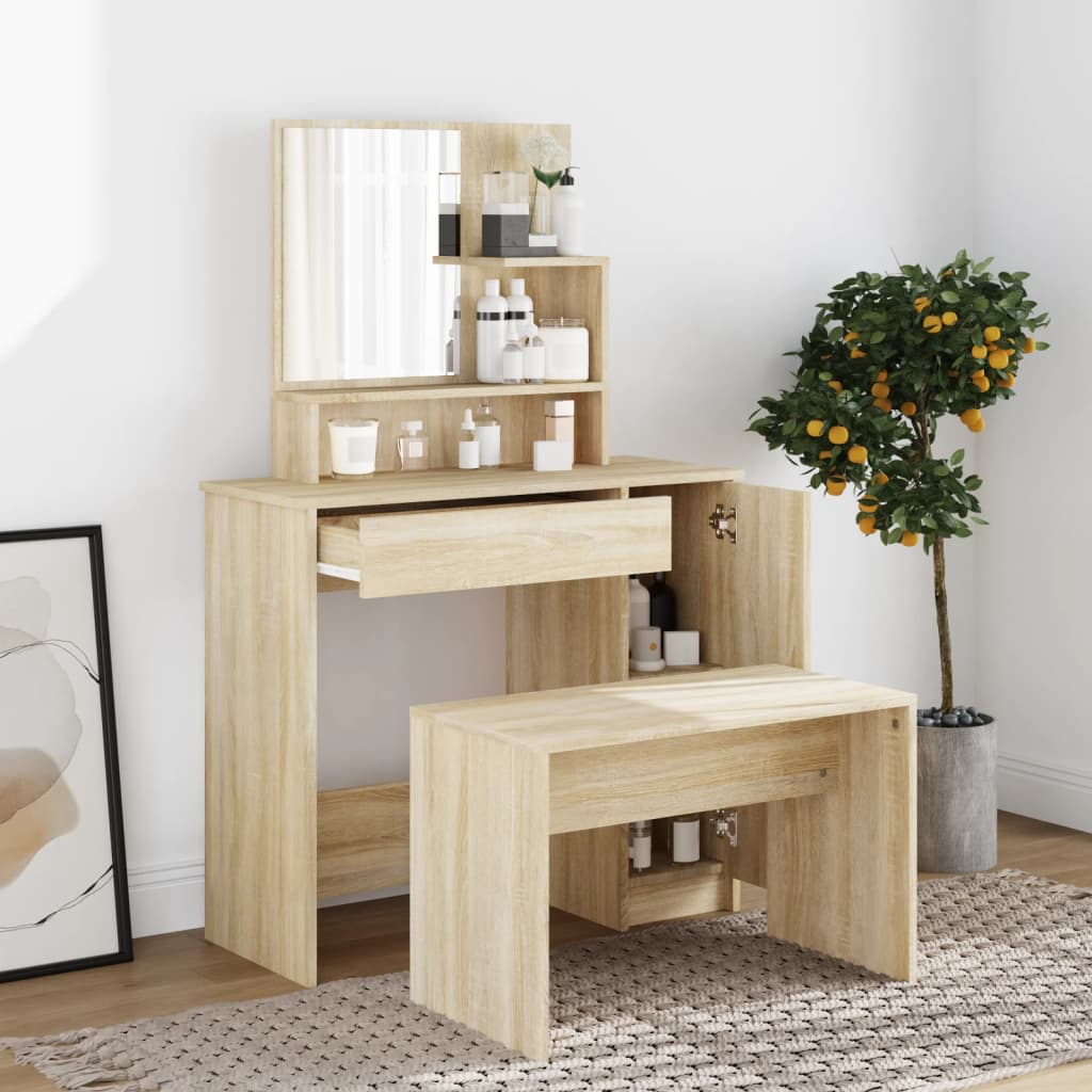 Schminktisch-Set Artisan-Eiche Holzwerkstoff