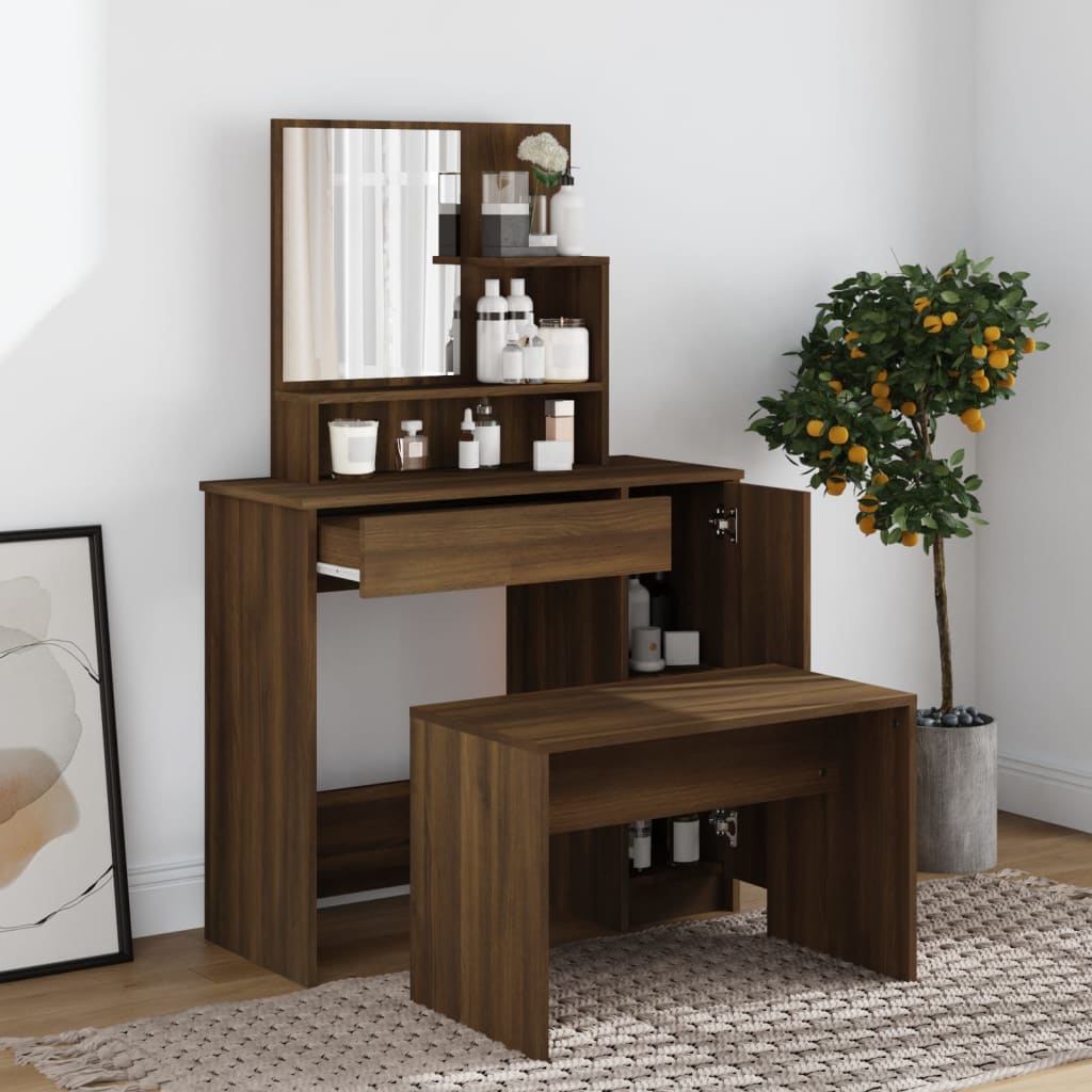 Schminktisch-Set Artisan-Eiche Holzwerkstoff
