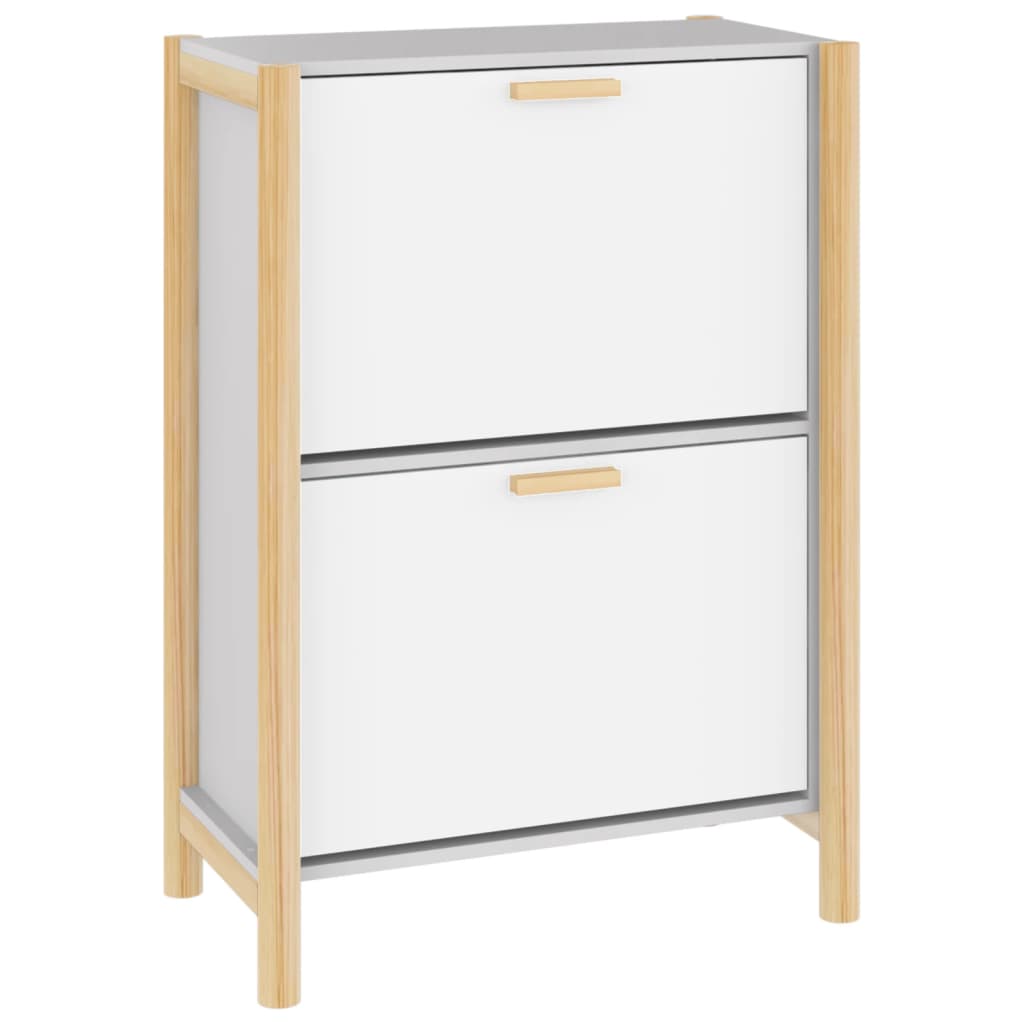 Schuhschrank 57,5X33X80 Cm Holzwerkstoff Weiß