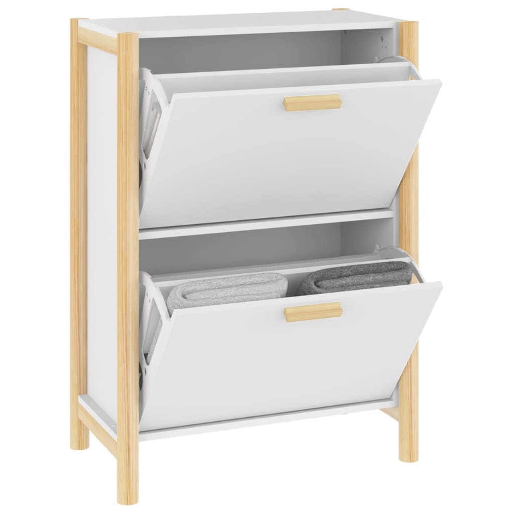 Schuhschrank 57,5X33X80 Cm Holzwerkstoff Weiß