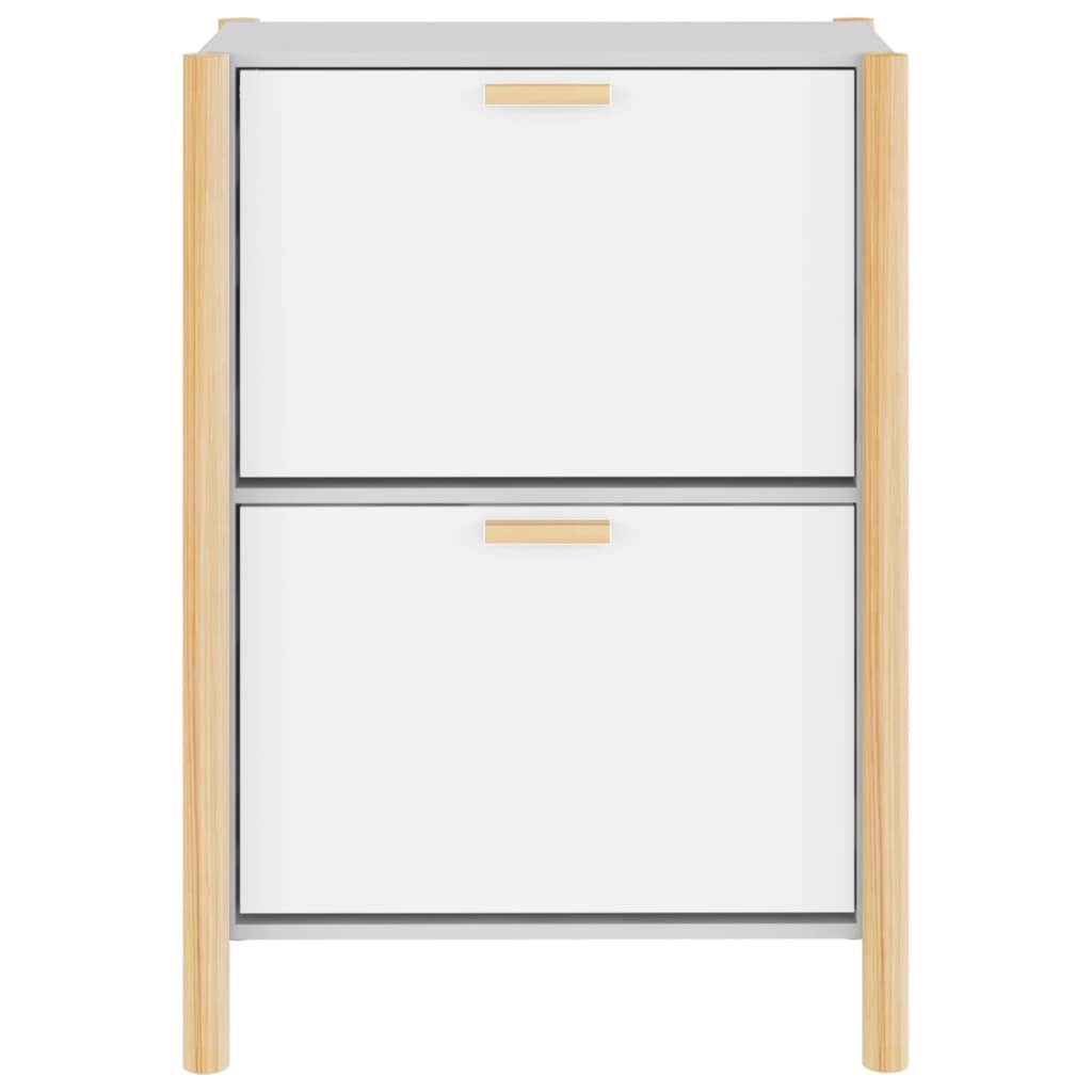 Schuhschrank 57,5X33X80 Cm Holzwerkstoff Weiß