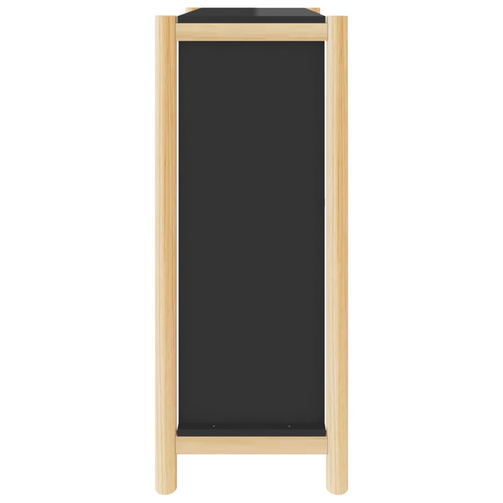 Schuhschrank 57,5X33X80 Cm Holzwerkstoff Schwarz
