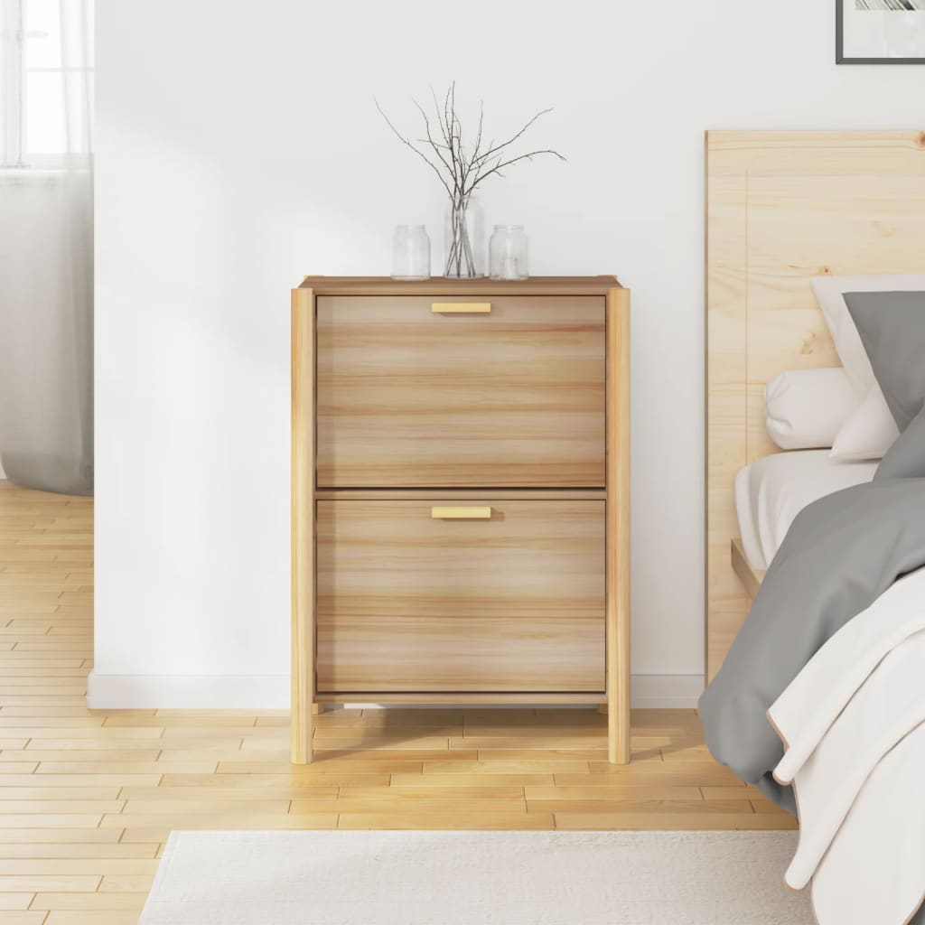 Schuhschrank 57,5X33X80 Cm Holzwerkstoff Braun