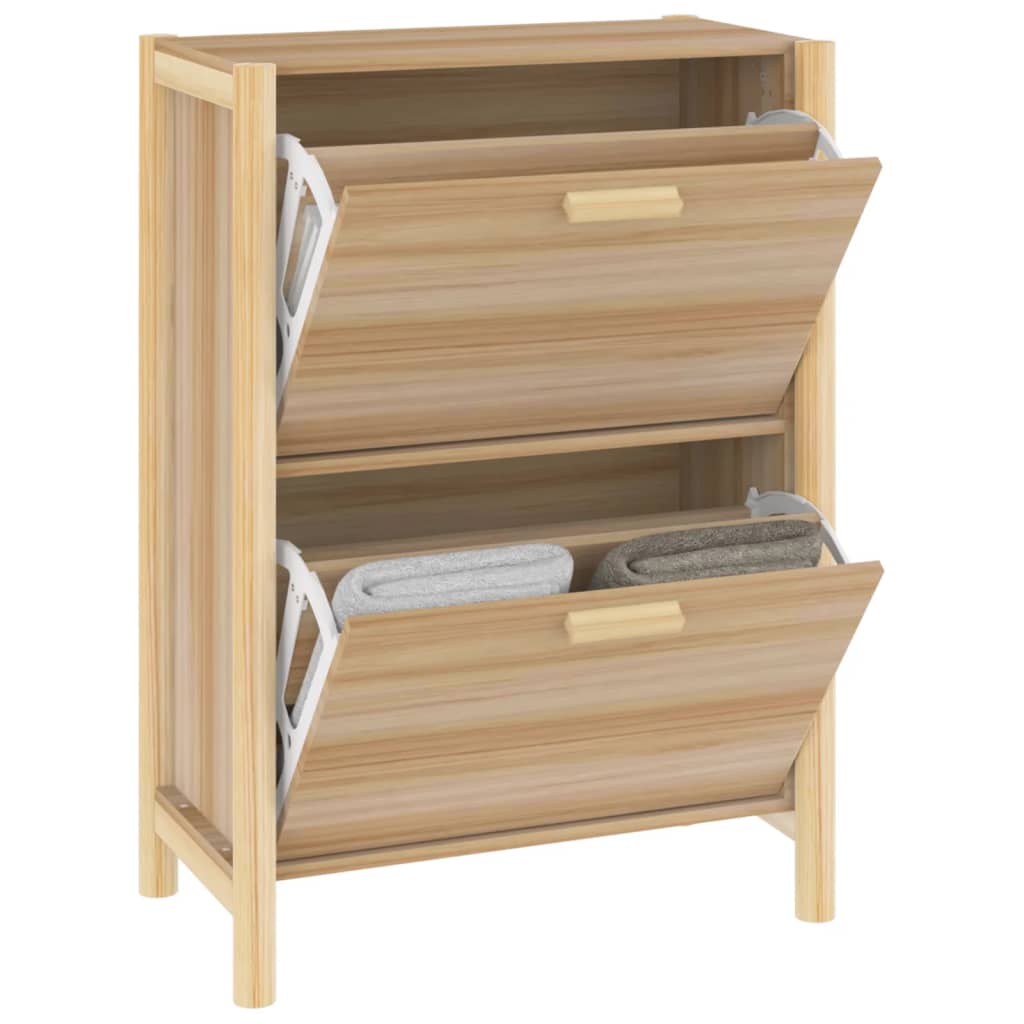 Schuhschrank 57,5X33X80 Cm Holzwerkstoff Braun