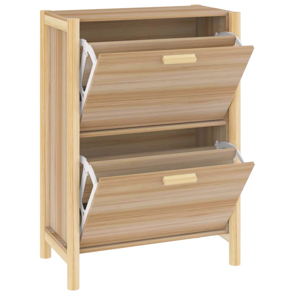 Schuhschrank 57,5X33X80 Cm Holzwerkstoff Braun