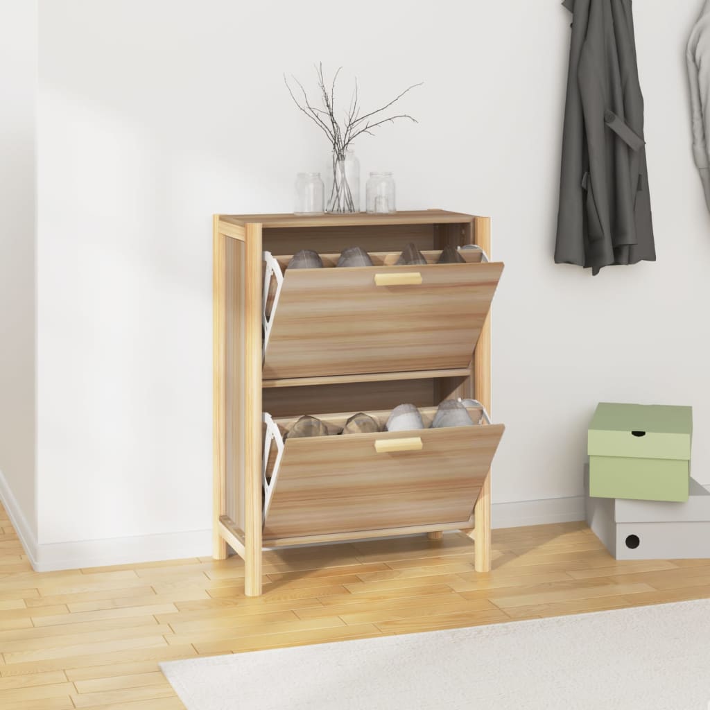Schuhschrank 57,5X33X80 Cm Holzwerkstoff Braun