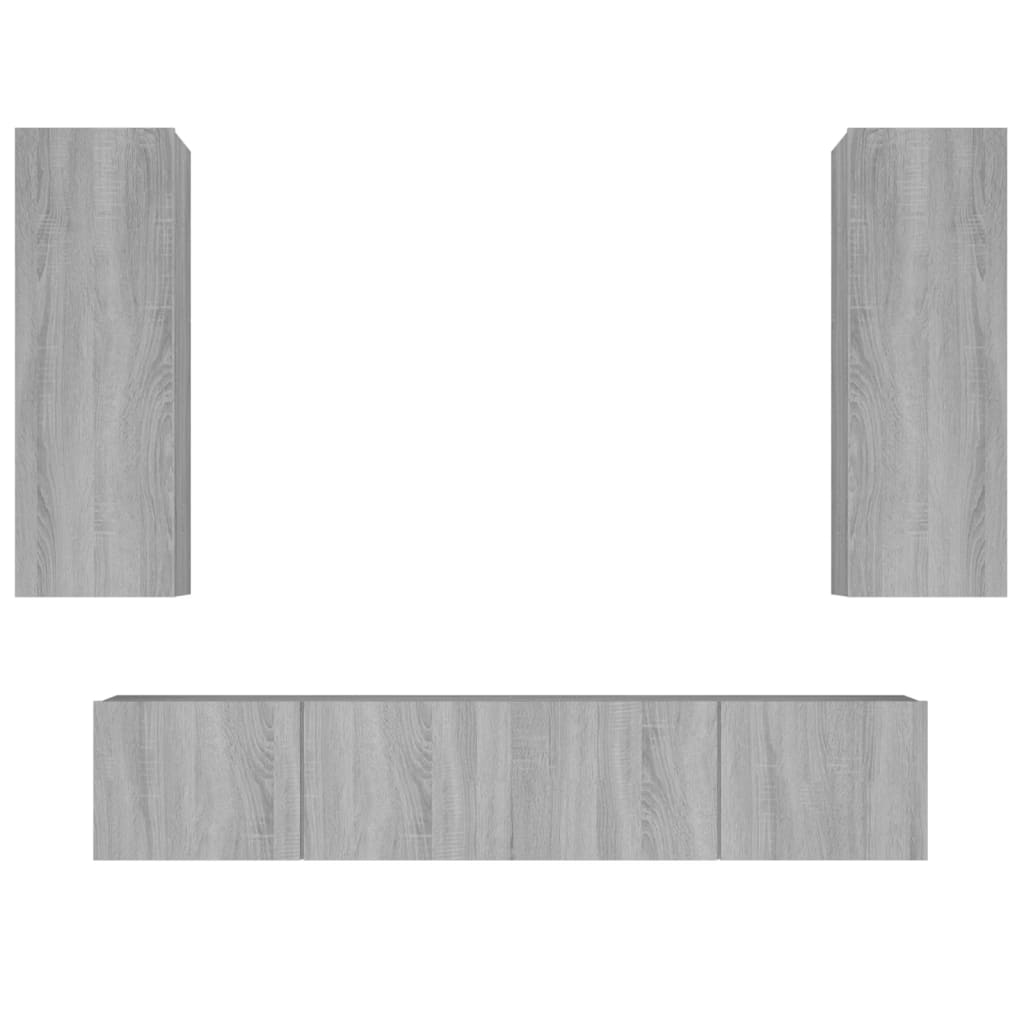 4-Tlg. Tv-Schrank-Set Holzwerkstoff