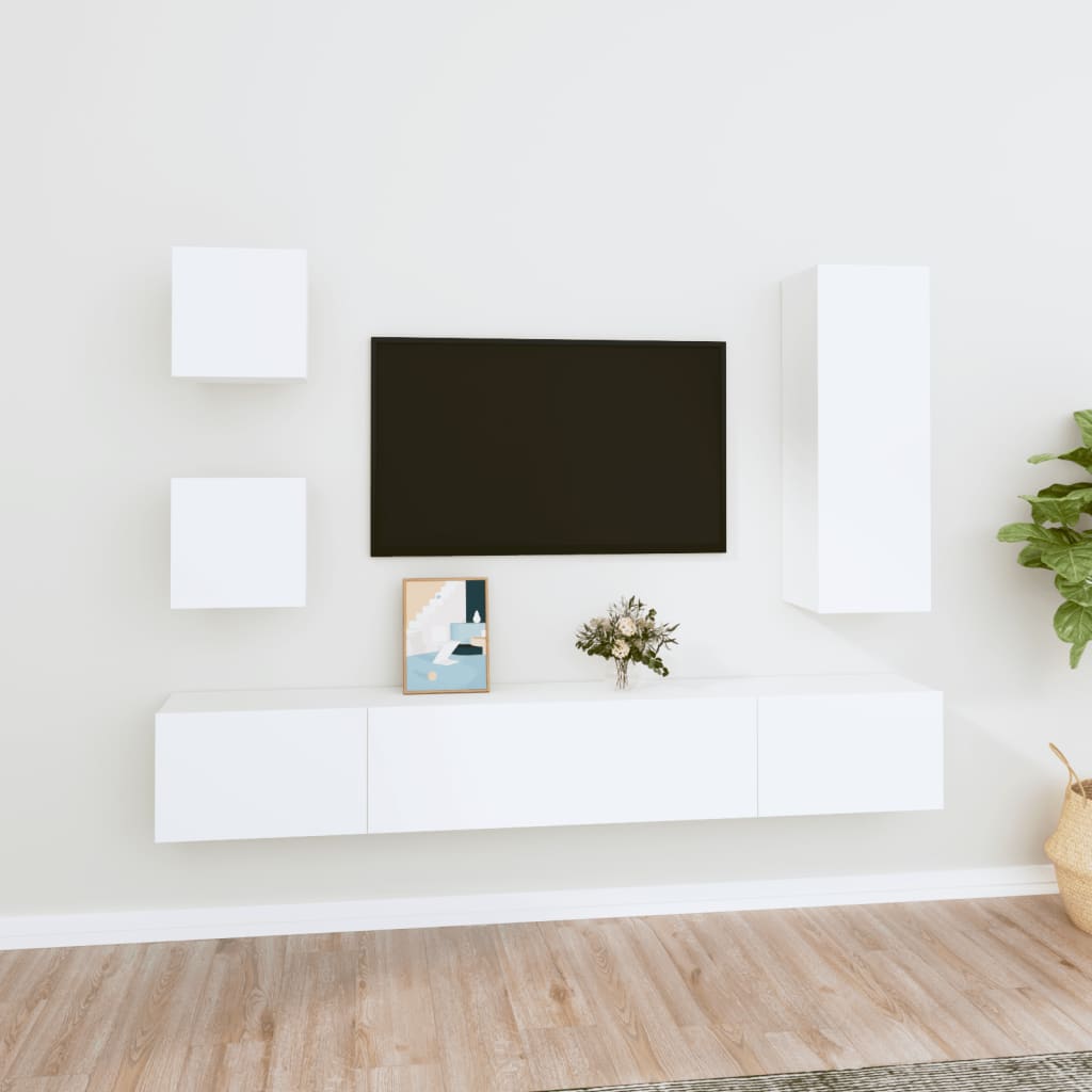 5-Tlg. Tv-Schrank-Set Holzwerkstoff