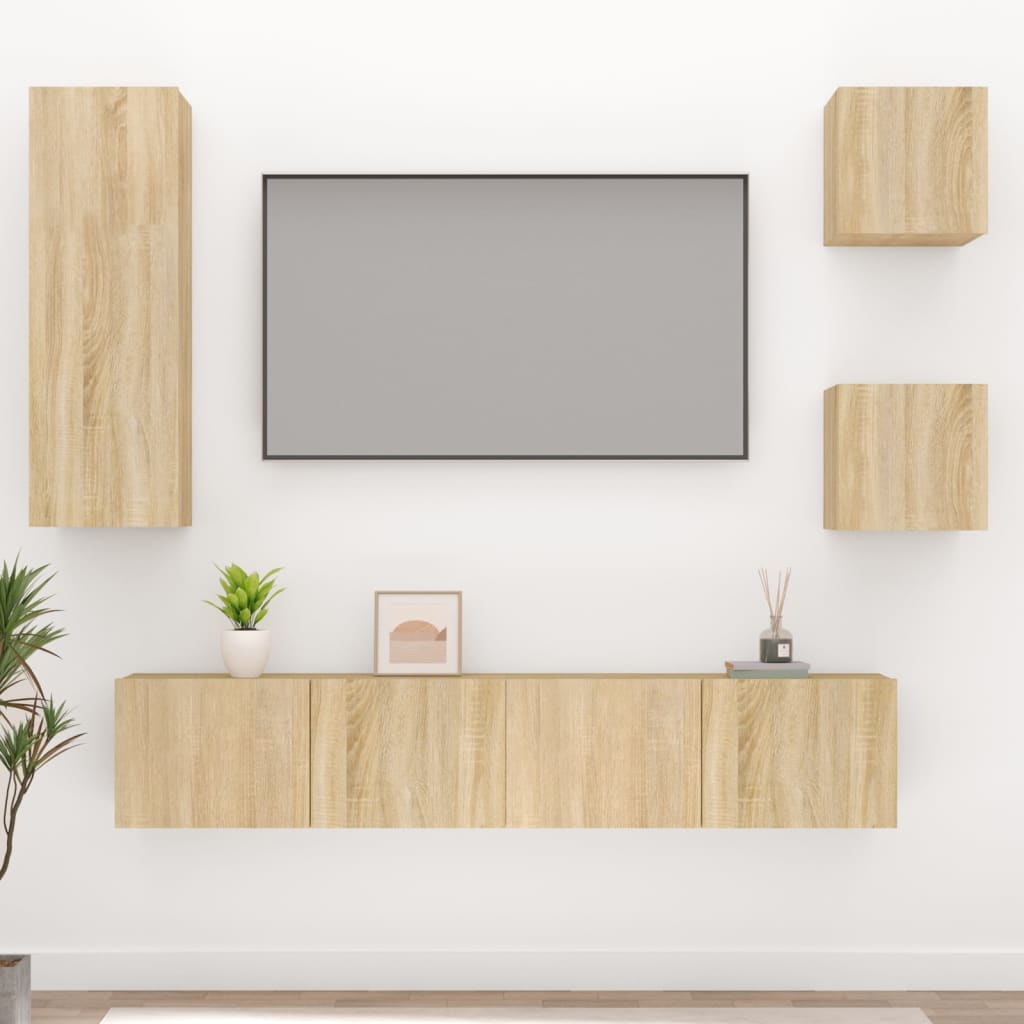 5-Tlg. Tv-Schrank-Set Holzwerkstoff
