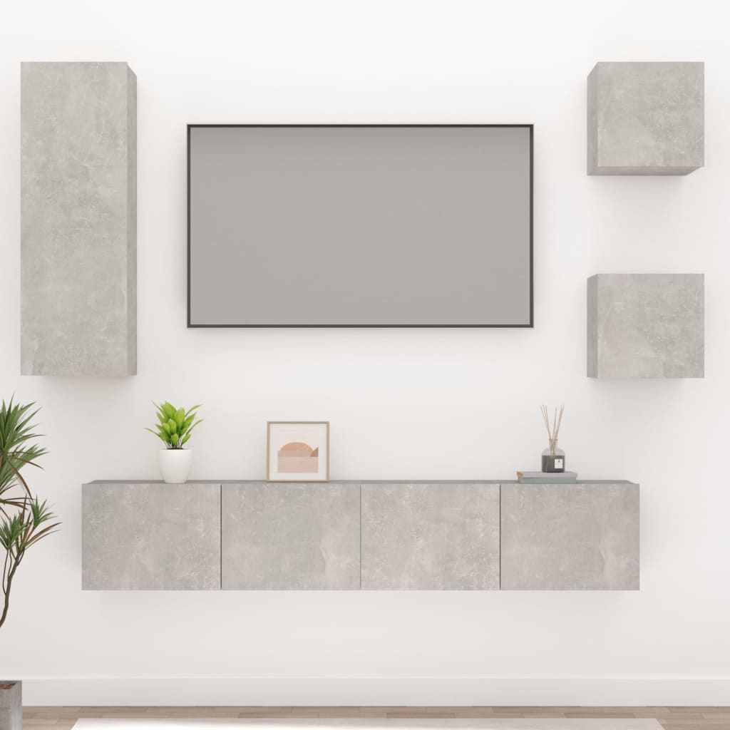 5-Tlg. Tv-Schrank-Set Holzwerkstoff