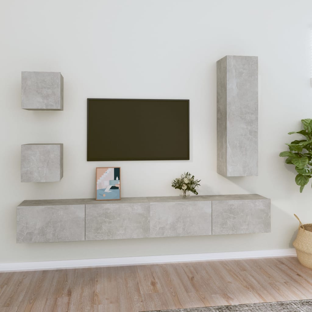 5-Tlg. Tv-Schrank-Set Holzwerkstoff