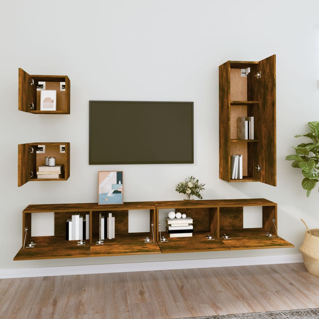 5-Tlg. Tv-Schrank-Set Holzwerkstoff