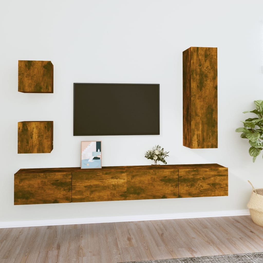 5-Tlg. Tv-Schrank-Set Holzwerkstoff